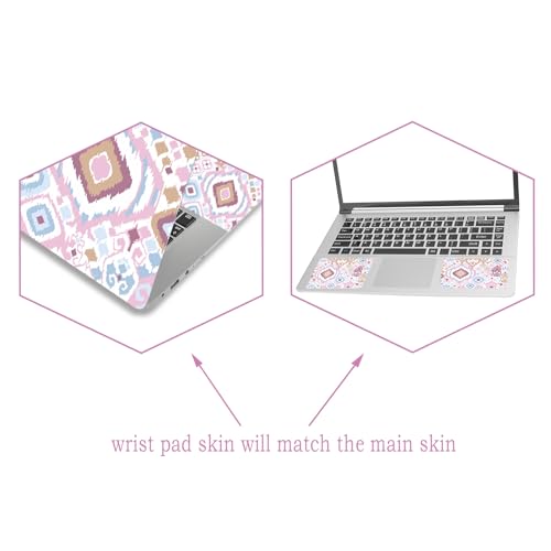 Laptop Skin Sticker Decal,12" 13" 13.3" 14" 15" 15.4" 15.6 inch Laptop Vinyl Skin Sticker Cover Art Protector Notebook PC (2 Wrist Pad Skins Included), Waterproof Removable, Cute Pink Abstract - color: Cute Pink Abstract