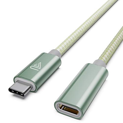 USB C Extension Cable 10Gbps 4K@60Hz | USB 3.2 Type C Male to Female Charging Sync for iPhone 17 16 15 Pixel PSVR2 MacBook /iPad Dell XPS Surface Book 6ft Green - color: Green, size: 6ft*1