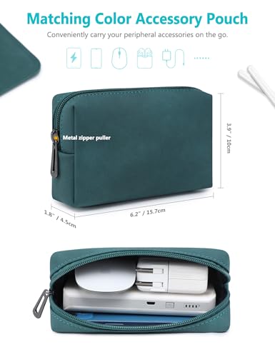 HYZUO 13.3-14 Inch Laptop Sleeve Case for MacBook Pro 14 M5/M4/M3/M2/M1 Pro/Max A3426 A3427 2026-2021, 13.3" MacBook Air/Pro, 13.5-13.8 Surface Laptop, HP Envy 13, Faux Suede Leather, Dark Green - color: Dark Green, size: 13.3-14 Inch