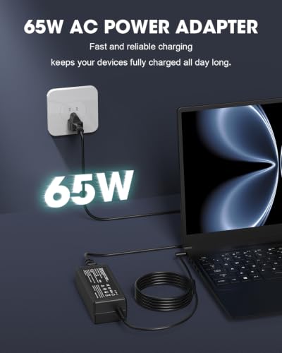 BAJ 65W Laptop Charger Comptible with HP Pavilion x360/ProBook/EliteBook - color: BLACK02