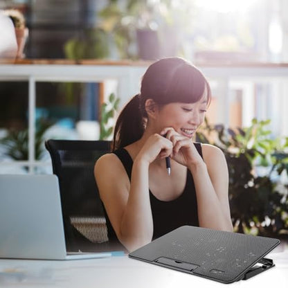 BESPORTBLE Laptop Cooling Pad with 6 Quiet Fans 15.6 Inch Cooling Stand Holder for Gaming and Office Laptops Black USB Powered External Cooler