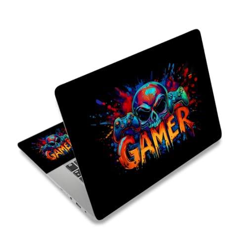 AIMSA 15.6" Laptop Notebook Skin Sticker Cover Decal Fits 12 13 13.3 14 15 15.4 15.6 inches Laptop Protector Notebook PC, Easy to Apply and Remove, Skull Gamer - color: Skull Gamer