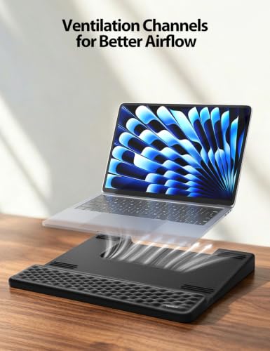 Vaydeer Wrist Rest with Laptop Stand, Ergonomic Laptop Wrist Support for Keyboard, Soft Memory Foam Wrist Pad for Desk, Carpal Tunnel Pain Relief for Typing Home Office