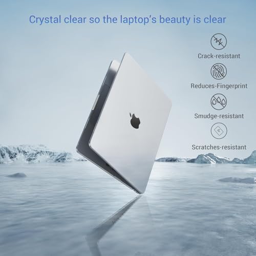 MOSISO Compatible with MacBook Air 13 inch Case M5 2026 M4 M3 M2 2025-2022 | A3449 A3240 A3113 A2681, Scratches-Resistant Protective Hard Shell for MacBook Air 13.6 inch Case, Crystal Clear - color: Crystal Clear