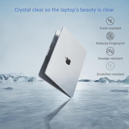 MOSISO Compatible with MacBook Air 13 inch Case M5 2026 M4 M3 M2 2025-2022 | A3449 A3240 A3113 A2681, Scratches-Resistant Protective Hard Shell for MacBook Air 13.6 inch Case, Crystal Clear - color: Crystal Clear