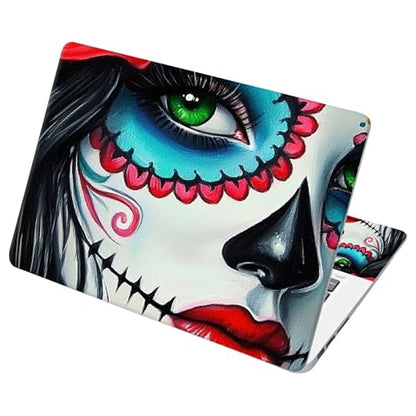Universal Laptop Skin Sticker with 2 Wrist Pad Decals, 3-Piece Removable Vinyl Laptop Cover, Sugar Girl Skull Waterproof Anti-Scratch, Easy-Trim Fit for 13.3" 14" 15.6" Laptops - color: Sugar Girl Skull