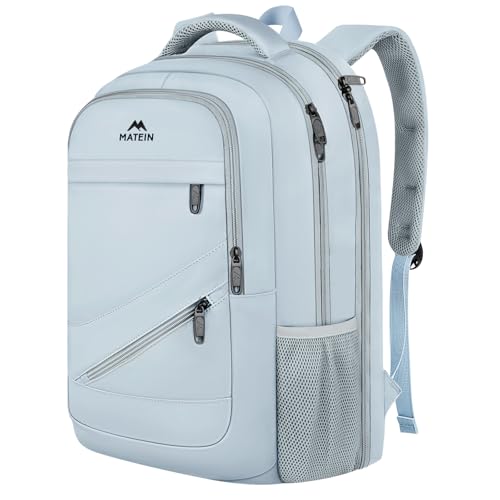 MATEIN Nursing Backpack for Medical Students, Womens Large Work Commute Bag | Anti Theft Computer Bag with Front Pocket, Water Resistant Travel Daypack with Luggage Strap, Blue Laptop Backpack 17 Inch - color: Blue, size: 17 Inch