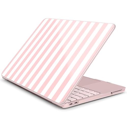 Batianda Case for MacBook Neo 13 Inch 2026 Model A3404, Pink Stripe | 4-in-1 Laptop Accessories Bundle with Pink Stripe Design, Ultra Slim Hard Shell for Girls, Students and Preppy Style Users - color: Pink Stripes
