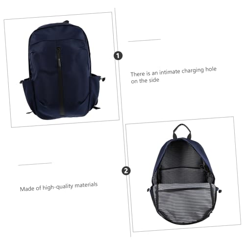 Didiseaon Laptop Backpack with USB Charging Port for Men, Business Travel Computer Bag, Blue Sturdy Outdoor Work Backpack