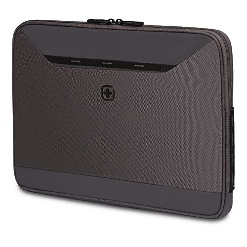 SwissGear Padded Zippered Laptop Sleeve, Micro-Twill Laptop Case with Fleece Lining & Front Webbing - color: Ballistic Stingray, size: 16-Inch