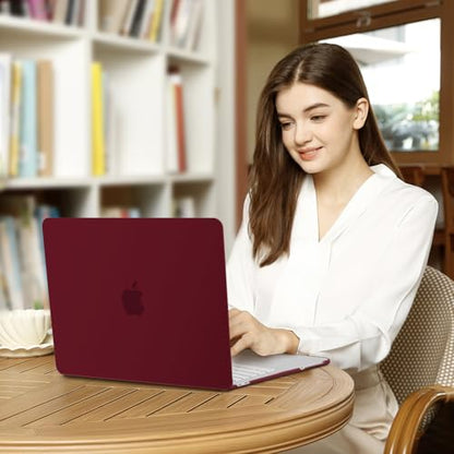 MOSISO Compatible with MacBook Neo Case 13 inch 2026 A3404 A18 Pro Chip | Scratch-Resistant Ultra-thin Protective Hard Shell Case Cover, Burgundy - color: Burgundy