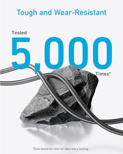 Anker USB C to USB C Right-Angle Cable, 240W (2-Pack, 6 ft, Black) | 90-Degree Braided USB C Charging Cord for iPhone 17 Series and More - size: 6ft