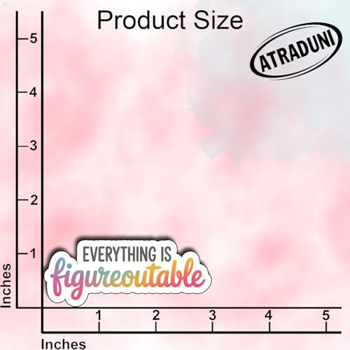 (3Pcs) Everything is Figureoutable Sticker Funny Sarcastic in Vinyl Die-Cut Waterproof Stickers for Laptop Water Bottle Phone Case Tumbler Kindle Hard Hat Quote Decal Gifts Size 1.5"x 3" - color: Everything is Figureoutable