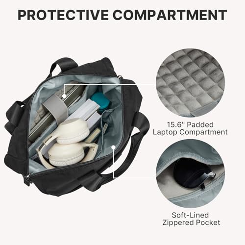 G4Free Protective 16" Laptop Backpack, Large Work Bag for Men Women, Slim Casual Backpacks for Travel, College, Business, Black - color: Black