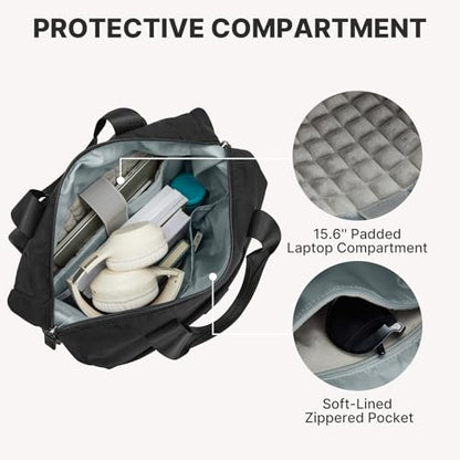 G4Free Protective 16" Laptop Backpack, Large Work Bag for Men Women, Slim Casual Backpacks for Travel, College, Business, Black - color: Black