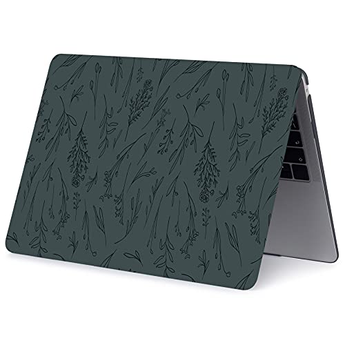 LanBaiLan Compatible with MacBook Air 13 inch Case M5 2026 M4 2025 M3 M2 2024-2022 A3449 A3240 A3113 A2681, 13.6 Plastic Hard Shell Case & Keyboard Cover, Dark Green - color: Dark Green