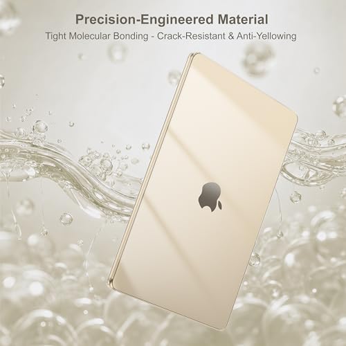MOSISO Compatible with MacBook Air 13 inch Case M5 2026 M4 M3 M2 2025-2022 | A3449 A3240 A3113 A2681, Hard Shell&Keyboard Cover&Screen Film&Pouch for MacBook Air 13.6 inch Case, Crystal Starlight - color: Crystal Starlight