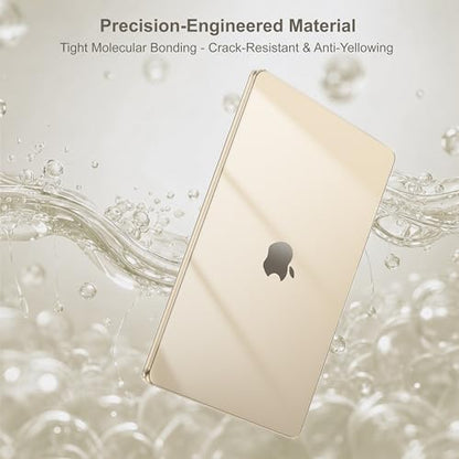MOSISO Compatible with MacBook Air 13 inch Case M5 2026 M4 M3 M2 2025-2022 | A3449 A3240 A3113 A2681, Hard Shell&Keyboard Cover&Screen Film&Pouch for MacBook Air 13.6 inch Case, Crystal Starlight - color: Crystal Starlight