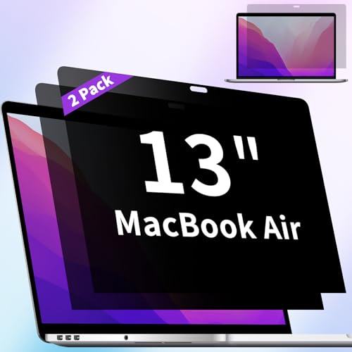 2-Pack Privacy Screen Compatible with MacBook Air 13 Inch (2018, 2019, 2020, 2021, M1), Matte Laptop Privacy Screen Anti Glare Blue Light Filter for Mac 13In - size: MacBook Air 13 Inch (2018-2021, M1)