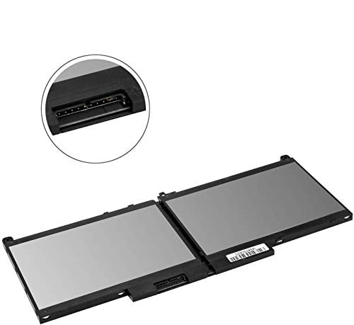DELL J60J5 7.6V 55Wh 4-Cell Li-Polymer Notebook Battery Replaceable for Dell Latitude E7470 E7270 7470 7270 Laptop, Type 0MC34Y MC34Y R1V85 242WD GG4FM WYWJ2 1W2Y2 451-BBSX 451-BBSY 451-BBSU P26S001