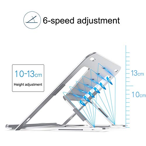 Folding Portable Laptop Stand Angle/Height Adjustable Aluminum Alloy Notebook Computer Bracket Heat Dissipation