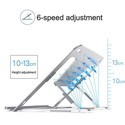 Folding Portable Laptop Stand Angle/Height Adjustable Aluminum Alloy Notebook Computer Bracket Heat Dissipation