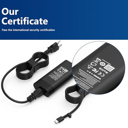 140W USB-C PD 3.1 Charger Compatible with HP OMEN Transcend 14-fb0000 MAX 16-ah0000, Omnibook, Spectre x360 16-aa0000, ZBook 8 G1a/G1i/G1as 14 16, Ultra G1a/G1ak Laptop Power Supply