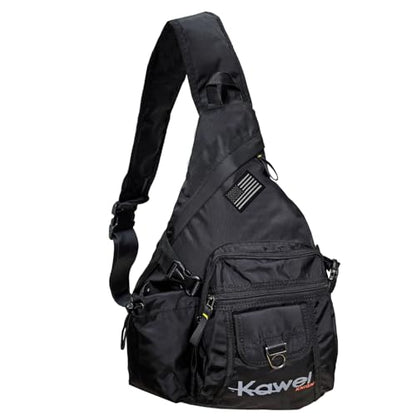 Large Sling Bag Laptop Backpack Cross Body Messenger Bag Shoulder Travel Rucksack (D- Black) - color: D- Black