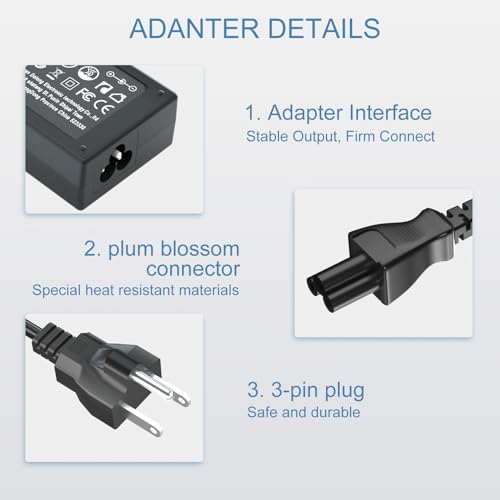45W Charger Compatible with Hp HP 17 inch Laptop 17-byxxx 17-akxxx 17-anxxx 17-bsxxx 17-caxxx 17-cpxxx 17-cnxxx 17-GXXX 17-pxxx 17-yxxx 17-x1xxx 17-ak013dx 17-by1053dx Power Supply Cord
