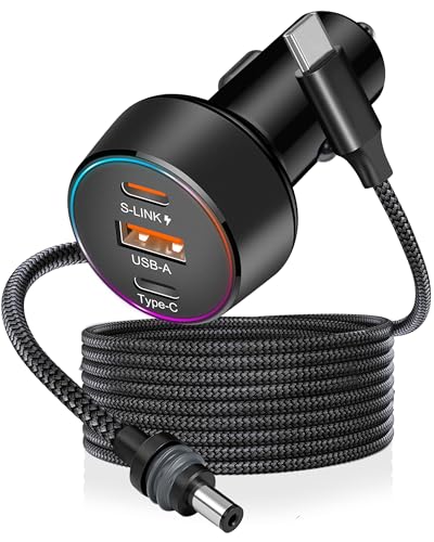 Starlink Mini Car Adapter with DC Power Cable, 12V-24V Car Charger Accessories for Starlink Mini, PD 30W + USB-A 22.5W + PD 100W Car Power Supply for Trucks, RVs, Boats - 9FT Braided Cable - size: 9FT
