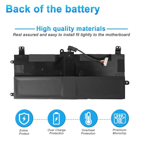 56Wh C41N2102 C41N2102-1 Battery Replacement for Asus ROG Flow Z13 GZ301 (2023) GZ301VV GZ301VU GZ301VF GZ301VV-MU013X GZ301VU-MU009X GZ301VF-MU010X NR2201 Series 0B200-04100000 - size: 10.23*3.34*0.28inch C41N2102