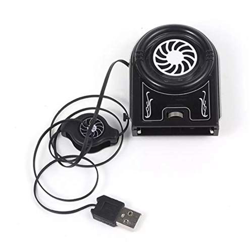 Mini Vacuum USB Cooler Air Extractor Laptop Computer Peripherals Black LED Light Laptop Air Cooling Fan