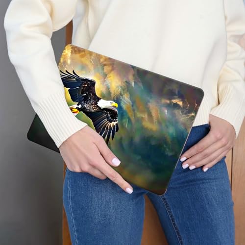 15.6 Inch Laptop Skin Sticker, Reusable Vinyl Cover Protector with 2 Wrist Pad Skins, Removable Waterproof Scratch-Resistant for 12-15.6 Inch Laptop Notebook,Majestic Bald Eagle - color: Majestic Bald Eagle