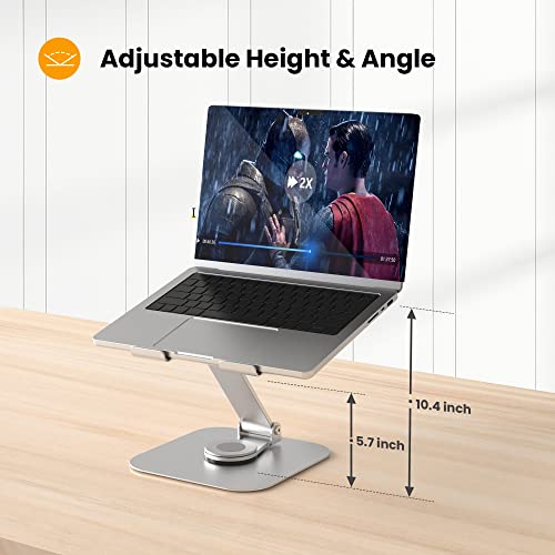 Laptop Stand Adjustable Height to 11.8 inch Rotate 360° Foldable Portable Multi-Angle iPad Stand BSL902S