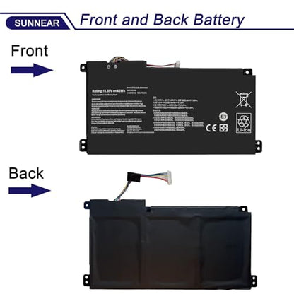 B31N1912 Laptop Battery for ASUS VivoBook 14 E410M L410M E410KA | 11.55V 42Wh; for ASUS VivoBook 14 E410MA F414MA L410MA E510MA E510KA L510MA R522MA E410MA-EK026TS L410MA-BV058TS - size: 8.86*5.2*1.3 inches B31N1912