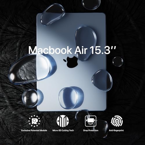 Soonjet Invisible Armor for MacBook Air 15 inch Case M5 M4 M3 M2 2026-2023 | 100% Color Match, Sky Blue Clear Matte, Protective Hard Shell, Anti Fingerprint & Scratch, Ultra Thin, Close Seamlessly - color: Sky Blue Clear