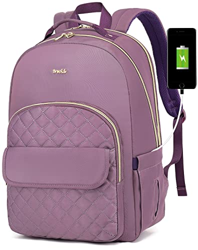 Travel Backpacks for Women 15,6 Inch,Teacher Backpack School Bags for Girls,for School Supplies or Personal Item,Backpack for Travel Business Work - color: Purple, size: 15.6 inch