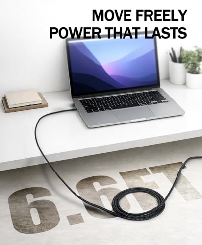 EP 240W USB C to USB C Cable (2-Pack, 6.6FT), USB-C Charge Cable, Braided Nylon + Silicone Jacket, Fast Charging Cord for Mobile Phone, Tablet and Other Electronic Devices Ultra