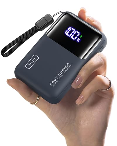 INIU Laptop Power Bank, Smallest 20000mAh 65W Fast Charging Battery Pack | USB C Cable, Flight-Safe, Travel Essentials, Portable Charger for MacBook Pro, Steam Deck, iPhone, iPad etc, Blue - color: Blue