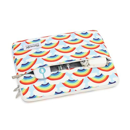 Canvaslife Waterproof Laptop Sleeve 14 Inch Laptop Case Bag with Front Pocket Rainbow Pattern - color: New Rainbow, size: 14 inch / 14.0 inch
