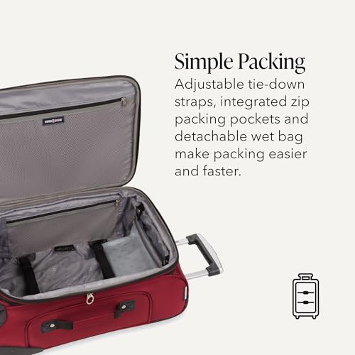 SwissGear Sion Softside Expandable Roller Luggage, Burgundy, 3-Piece Set (21/25/29) - color: Burgundy, size: 3-Piece Set (Carry-On/Medium/Large)
