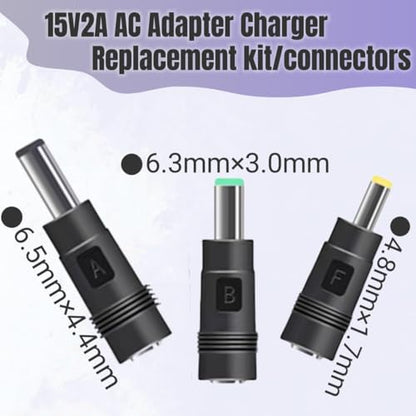 15V 2A Power Supply Charger Cable (Input AC 100V-240V, Output DC 15 Volt 2 Amp 30 Watt) Adapter Transformer Converter DC 5.5mm x 2.1mm/5.5mm x 2.5mm Extra Long 6.6FT