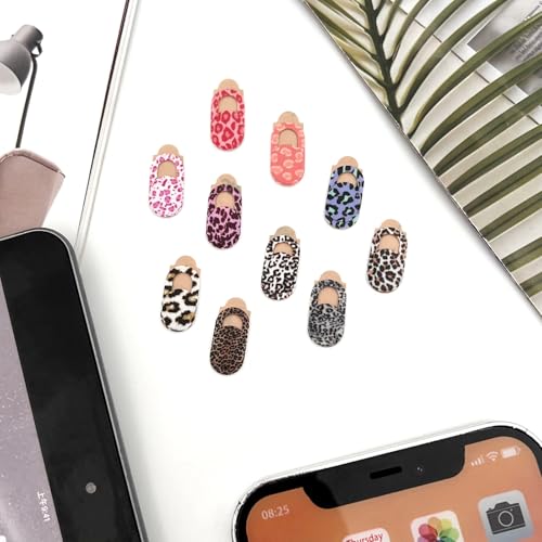 Leopard Print Webcam Cover Slide, Stylish Camera Privacy Blocker for Laptops, Phones & Tablets, Ultra-Thin Multi-Color Webcam Protection Stickers(10PCS,Mutilcolor) ﻿