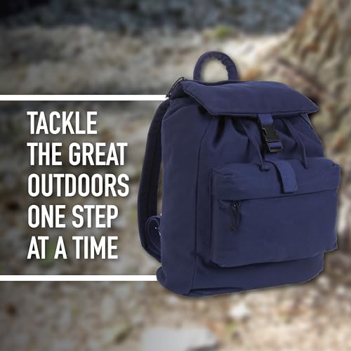 Rothco Canvas Daypack – Heavy-Duty Cotton Canvas Backpack for Hiking, Camping, Traveling, and Daily Use – 34L Capacity - color: Savage Orange Camo
