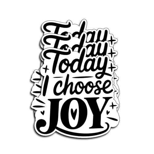 (3Pcs) Today I Choose Joy Sticker Inspirational Quote Vinyl Decal Waterproof Positive Mindset Stickers Motivational Aesthetic Decal Laptop Water Bottle Journal Planner Gifts Women Teens Friends 3 Inch - color: Choose Joy