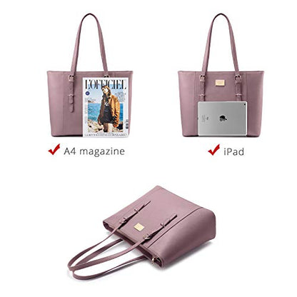 Laptop Tote Bag for Women Cute Computer Bag Large Laptop Purse - color: Purple