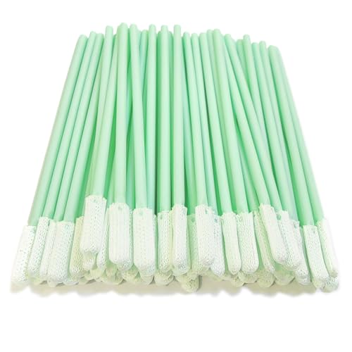 100 pcs 2.8" Dust-Free Microfiber Cloth Cleaning Swab Sticks for Mainboard/Hard Disk/Lightning Charging Port/Laptop HDMI LAN USB Port/Precise Instrument/Automotive Detailing/Component/SMT/PCB