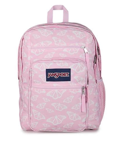 JanSport Laptop Backpack - Computer Bag with 2 Compartments, Ergonomic Shoulder Straps, 15” Laptop Sleeve, Haul Handle - Flutter By - color: Flutter By Pink Ice