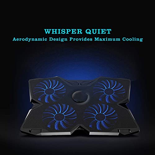 Laptop Cooler Laptop Cooling Pad Notebook Gaming Cooler Stand with Four Fan and 2 Port for 14-17inch Laptop(E) - color: E