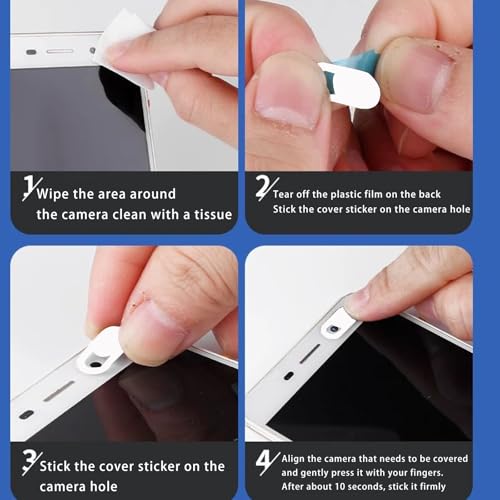 Privacy Lens Cover Set for Laptops Tablets Smartphones Sliding Screen Privacy Protector Pack for Office Home Use (White 8 Pack) - color: White-8 PCS